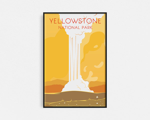 Travel Series - Yellowstone National Park Framed Wall Art