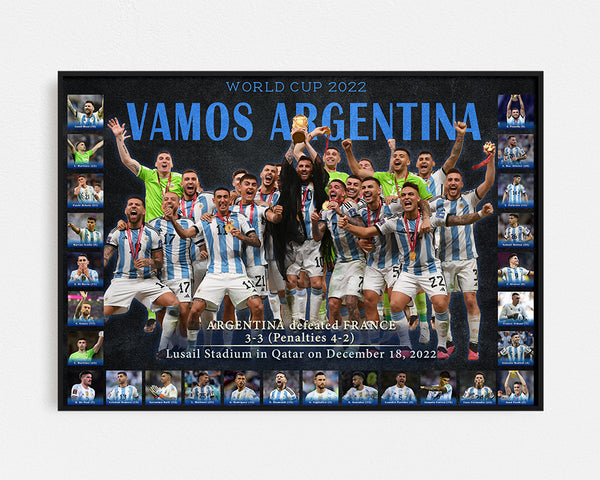 Argentina World Cup Winners 2022 Framed Print