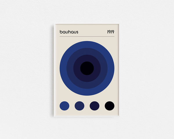 Poster Hub - Bauhaus Blue Art