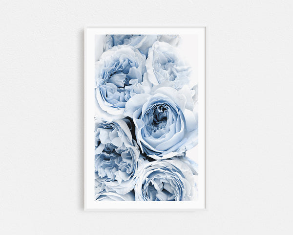 Blue Flowers Print