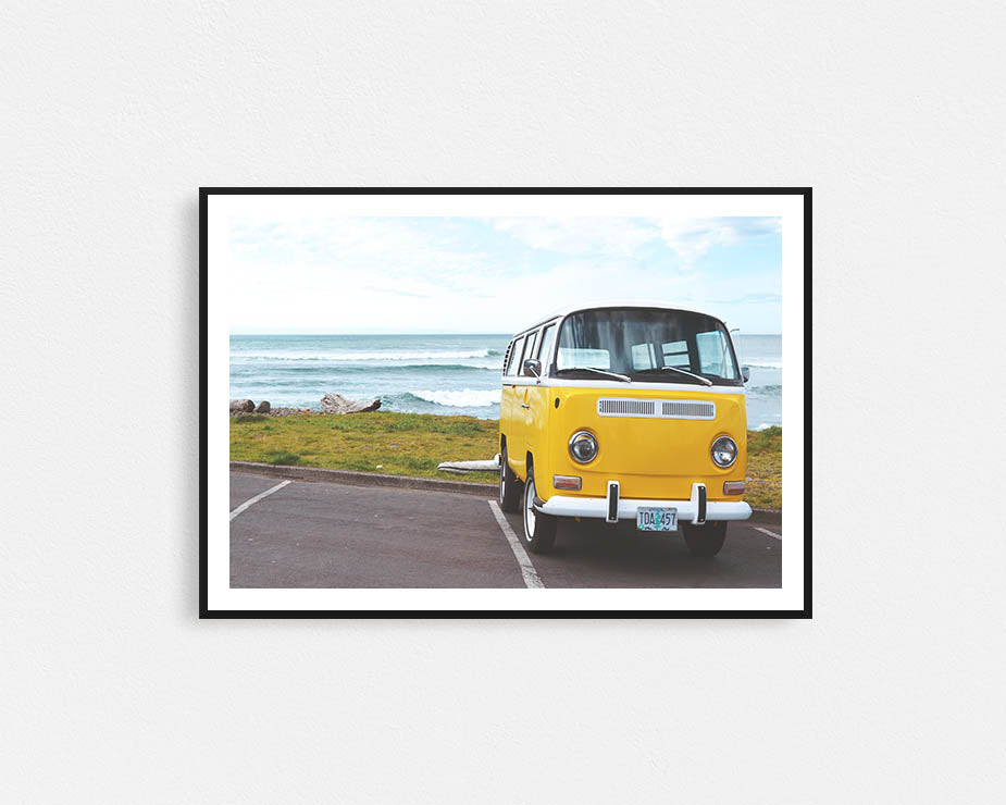 Bus Ride By The Seaside Print