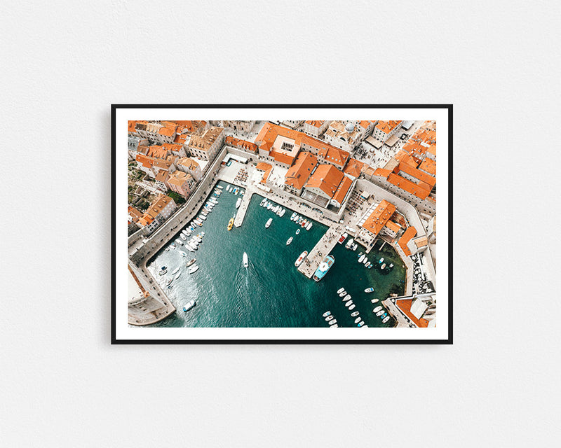 Dubrovnik, Birds Eye View Framed Wall Art