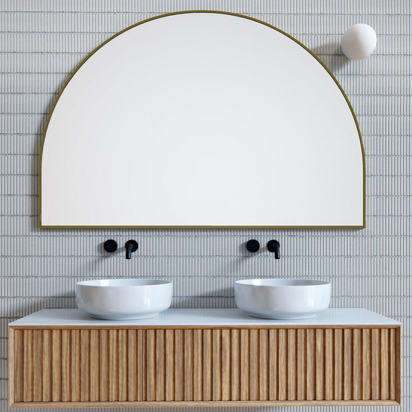 1000 X 1500MM Stainless-Steel Arch Mirror