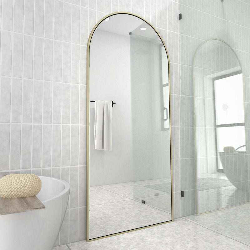1700 X 760MM Stainless-Steel Arch Leaner Mirror