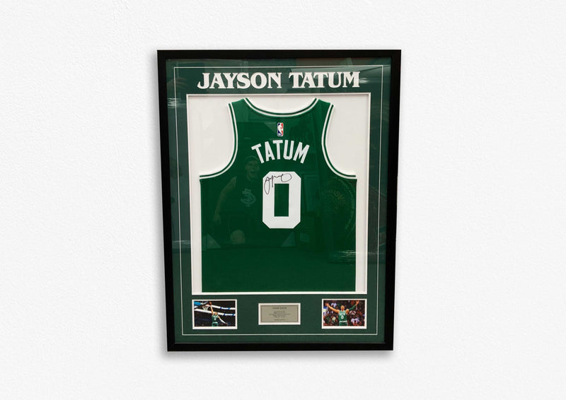 Jayson Tatum Exclusive Hand Signed Jersey - Framed