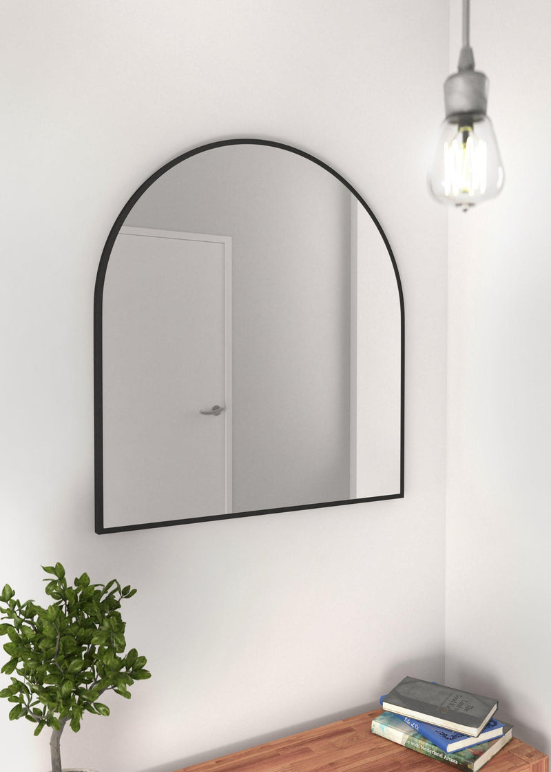 800 x 760mm Stainless-Steel Arch Mirror
