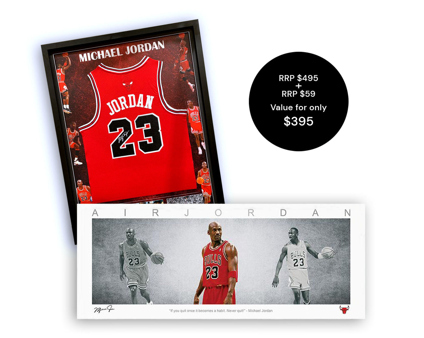 Michael Jordan Signed Jersey Bundle