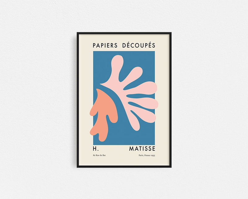 Poster Hub - Matisse Cutout Pink Orange Framed