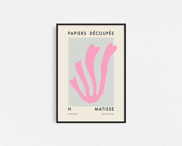 Poster Hub - Matisse Cutout Pink Framed