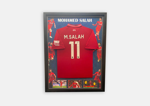 Mohamed Salah Signature Series Jersey Framed