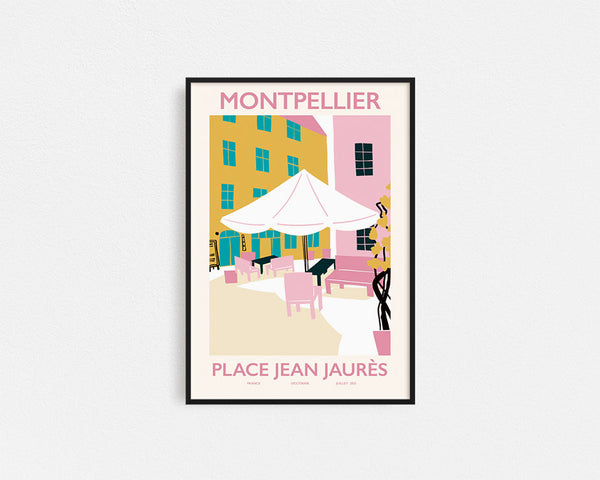 Poster Hub - Montpellier Framed