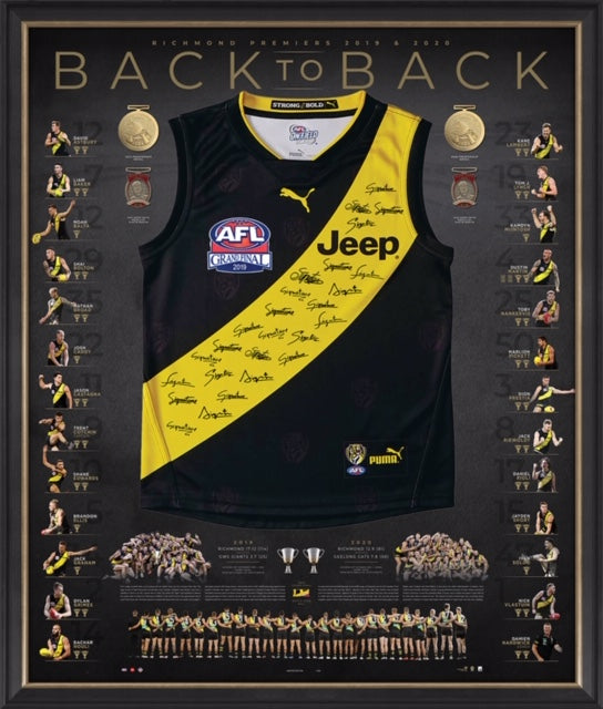 Richmond 2019 2020 Back-to-Back Deluxe Signed Premiers Guernsey