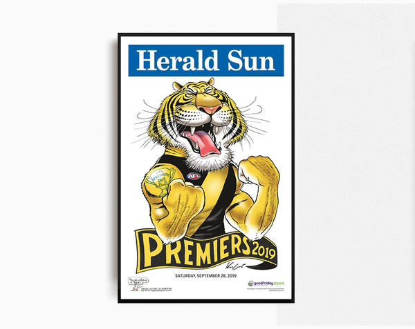 Herald Sun Richmond Premiers 2019 Framed Wall Art