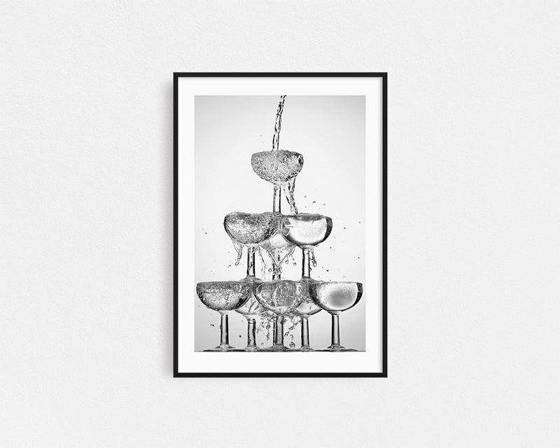Poster Hub - Pouring Champagne Art Framed