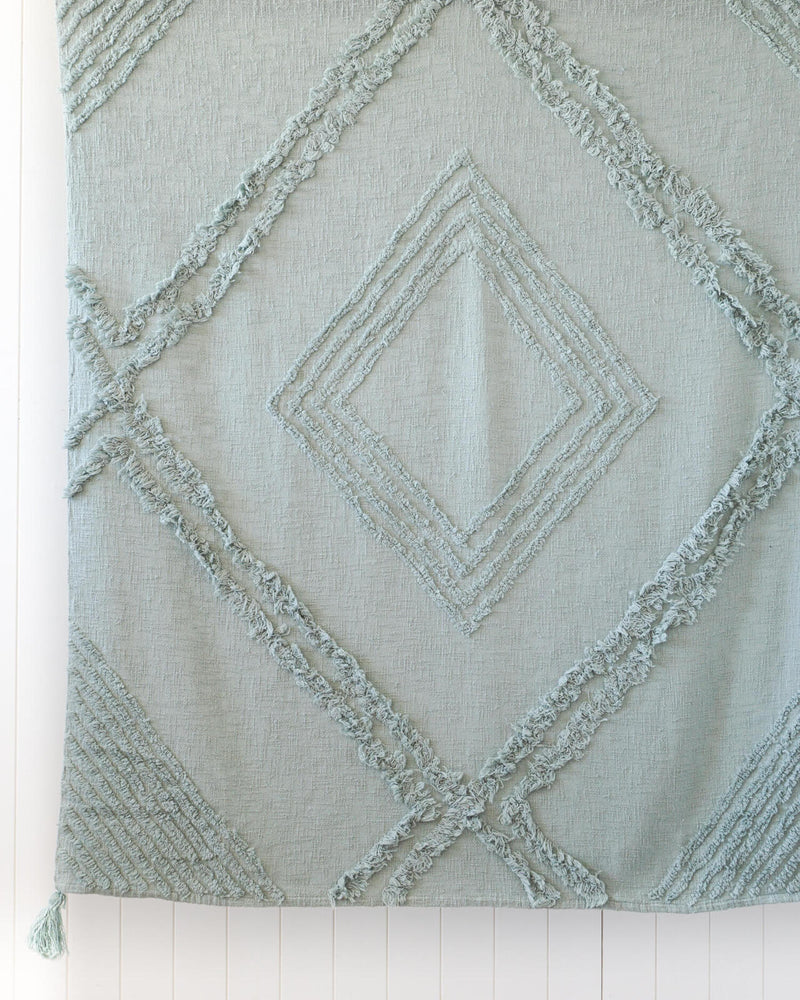 Throw Blanket - Burleigh - Sage Green - 125x150