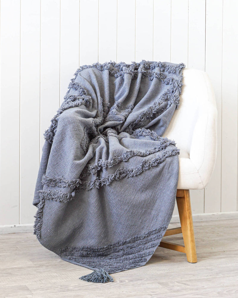 Burleigh Charcoal Throw Blanket