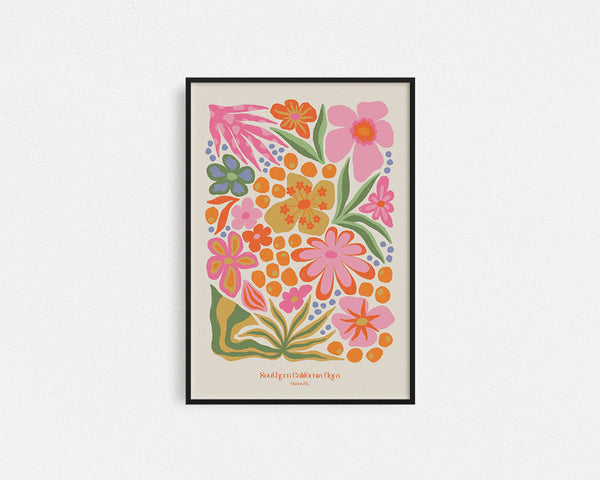 Poster Hub - Southern California Flora Framed
