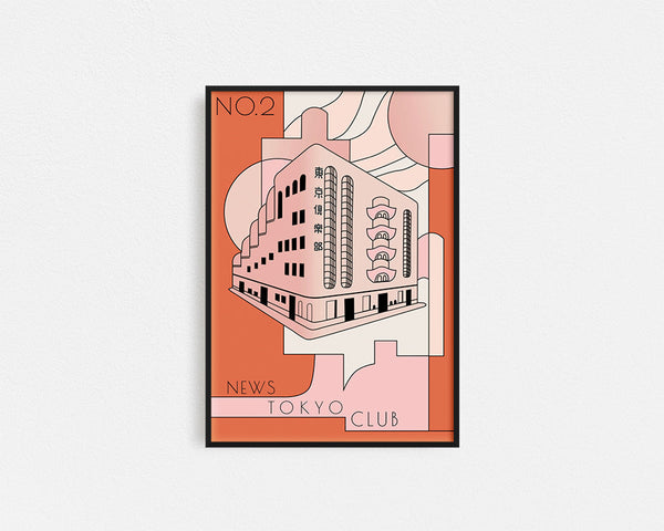 Poster Hub - Tokyo News Club Art Framed