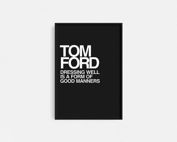 Poster Hub - Tom Ford Black Framed