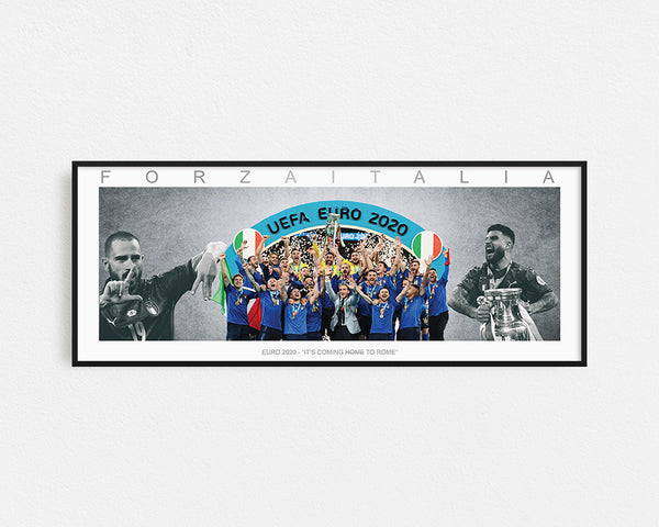 Italy Euro 2020 Collage Print Framed Wings