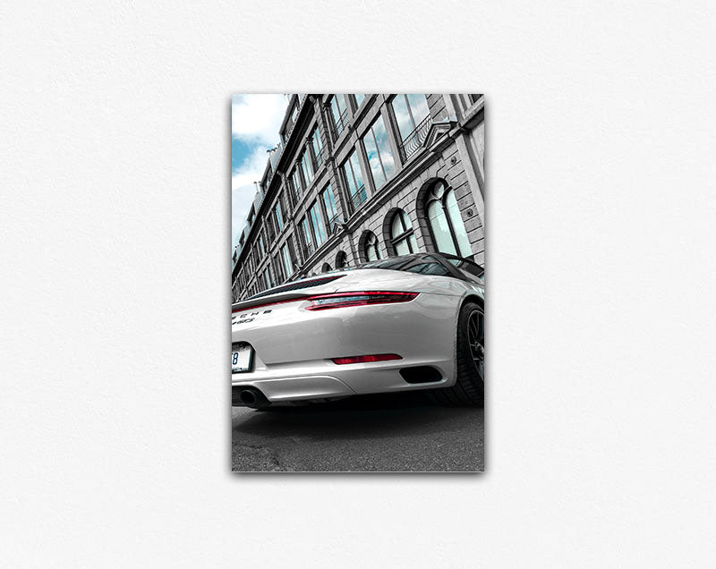 White Porsche Carrera 4 GTS Canvas Print