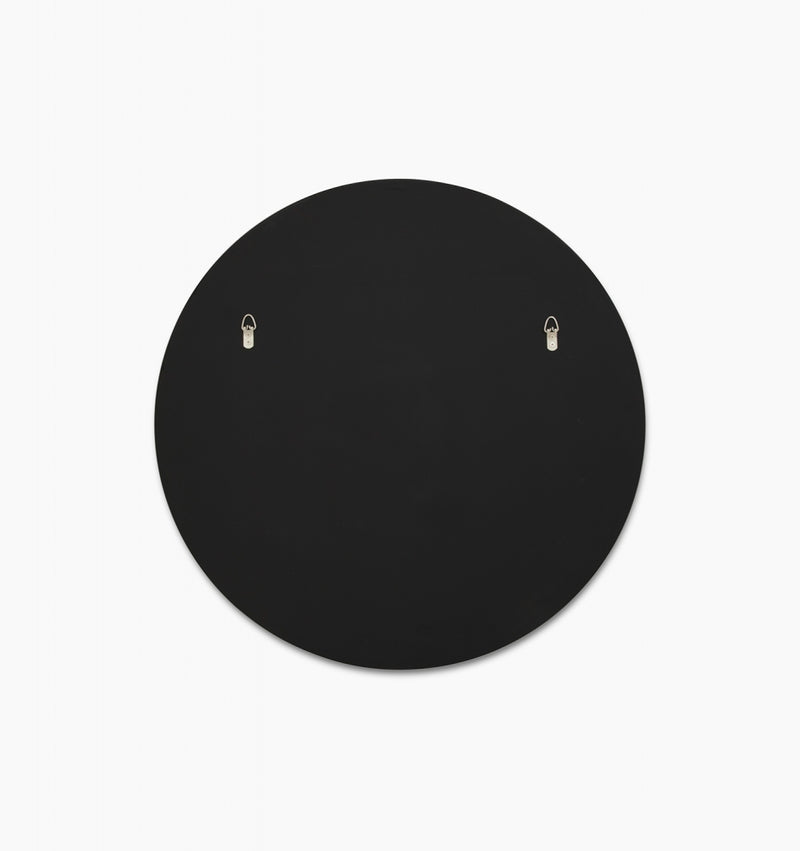 Bjorn Stainless-Steel Round Black 80cm Mirror