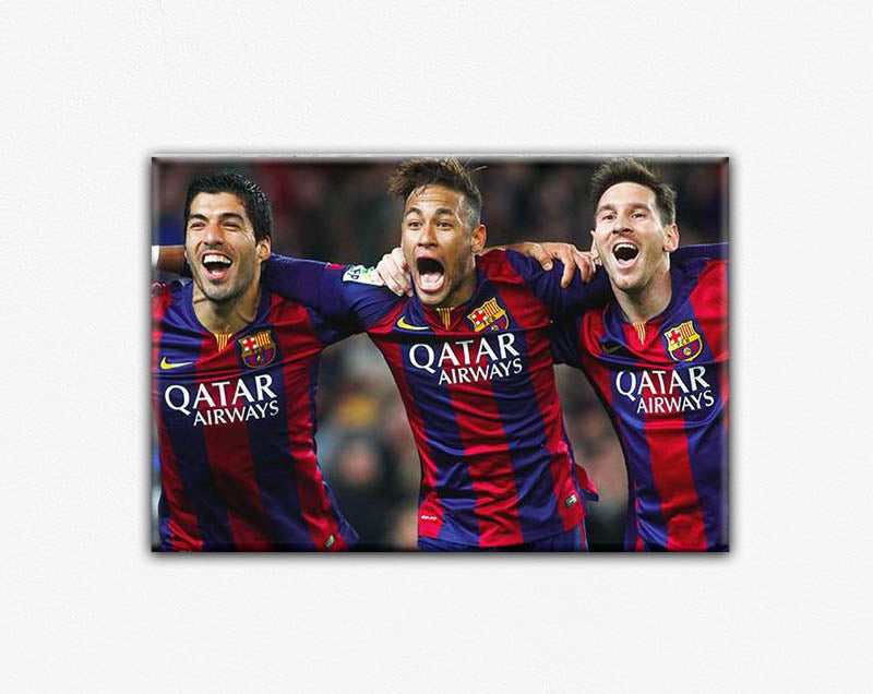 Messi Neymar Suarez, Barcelona Tres Amigos Canvas Print
