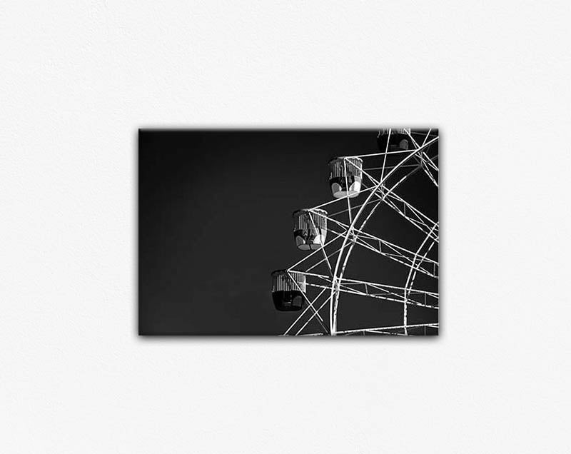 Monochrome Ferris Wheel Canvas Print
