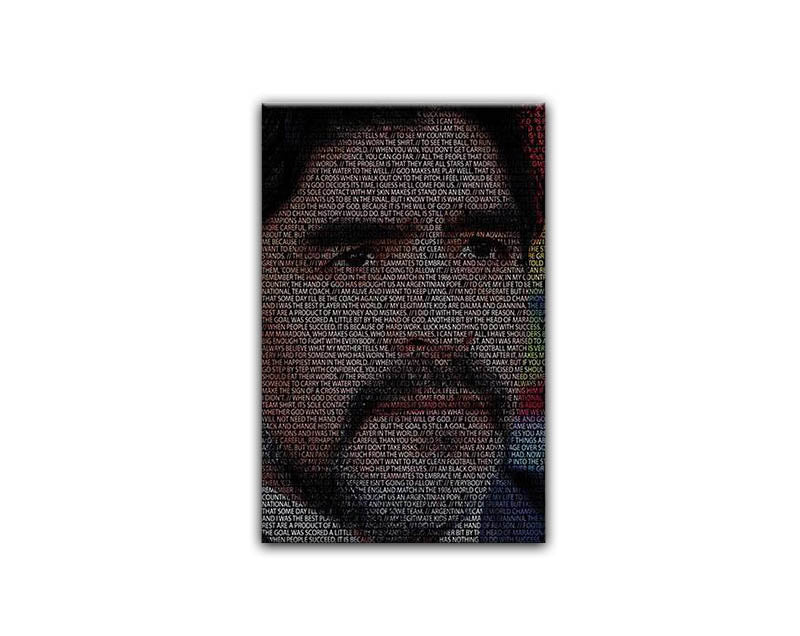 Maradona Typography Canvas