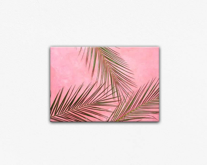 Pink Palms Canvas Print