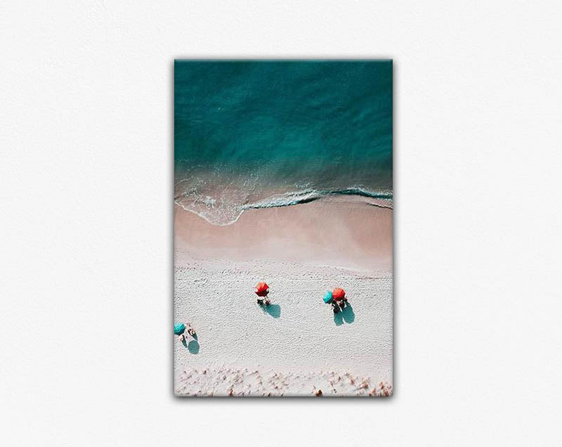 Umbrella Beach Canvas Print