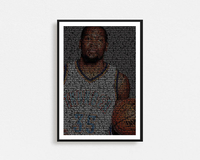 Kevin Durant Typography Frame