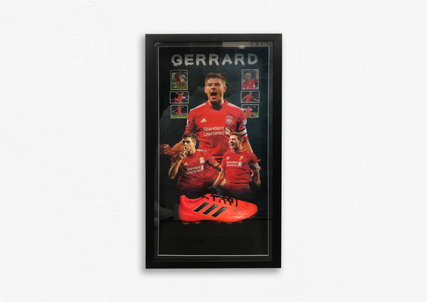 Steven Gerrard Hand Signed Boot - Framed