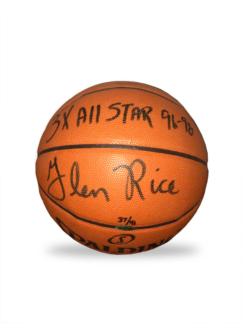 Glen Rice Hand Signed Basketball