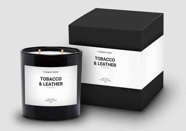 Tobacco & Leather Premium Scented Candle