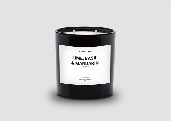 Lime, Basil & Mandarin Scented Candle 