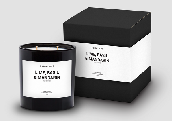 Lime, Basil & Mandarin Luxury Scented Candle