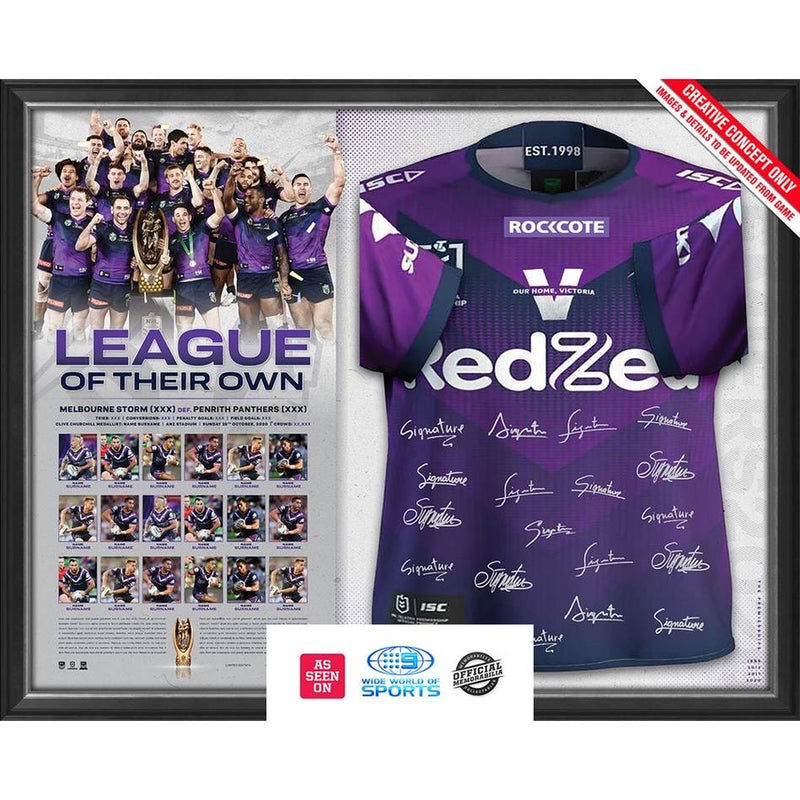 MELBOURNE STORM 2020 PREMIERS TEAM SIGNED JERSEY