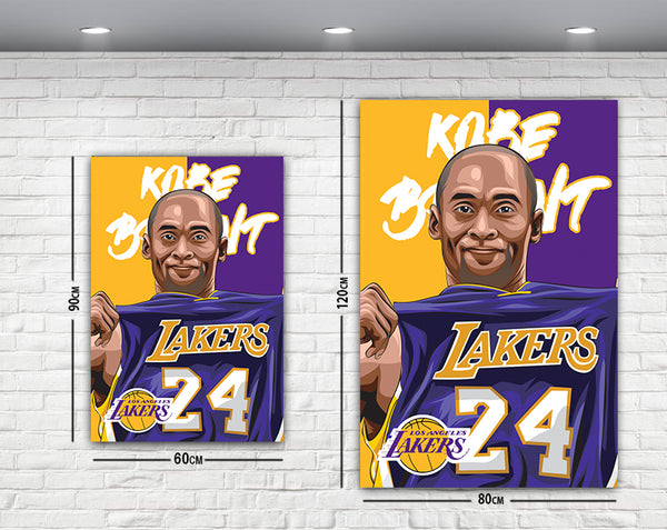 Kobe Bryant Lakers Art Canvas Print