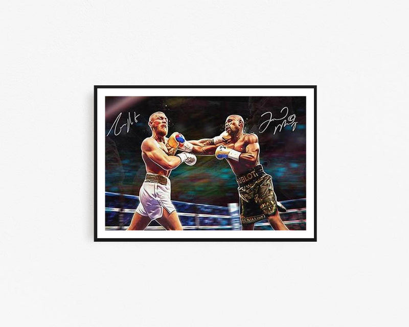 Money Fight - Conor McGregor & Floyd Mayweather Framed Wall Art