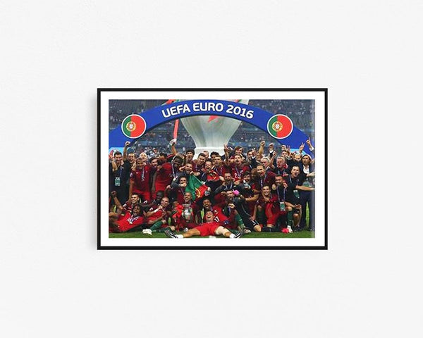 Portugal Team Euro Celebration Framed Wall Art
