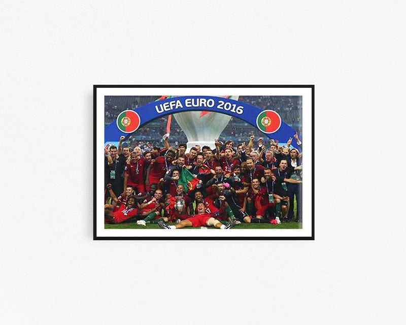 Portugal Team Euro Celebration Framed Wall Art