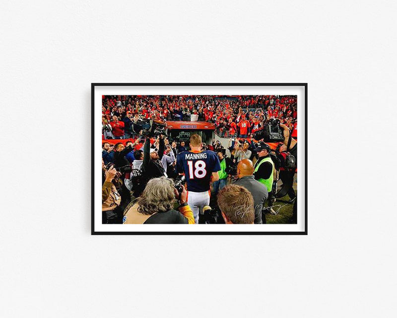 Peyton Manning Back Framed Wall Art