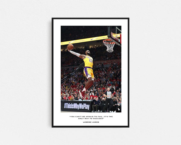 Lebron James Los Angeles Lakers Framed Wall Art