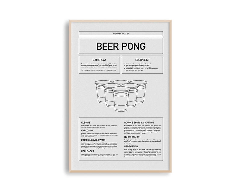 Poster Hub - Beer Pong Rules