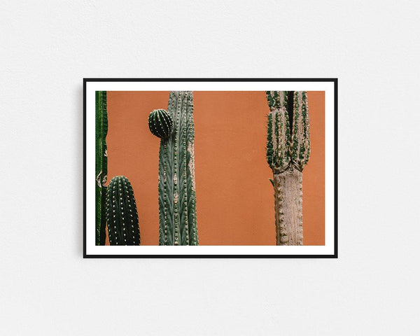 Orange Cactus Framed Wall Art