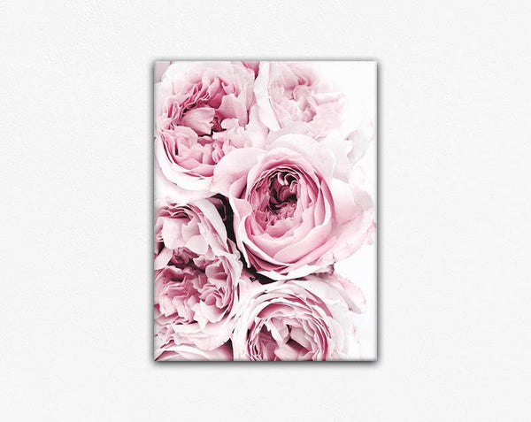 Pink Flowers Print Canvas Print