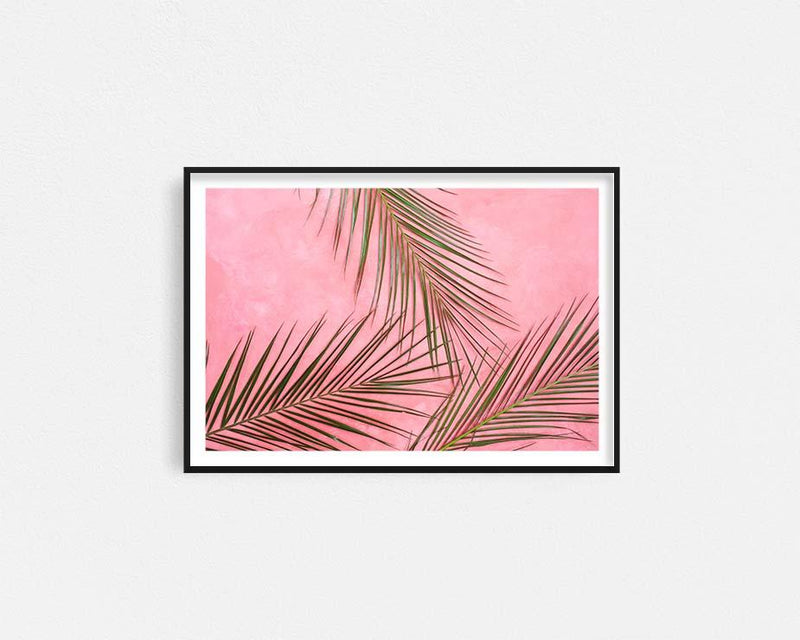 Pink Palms Framed Wall Art