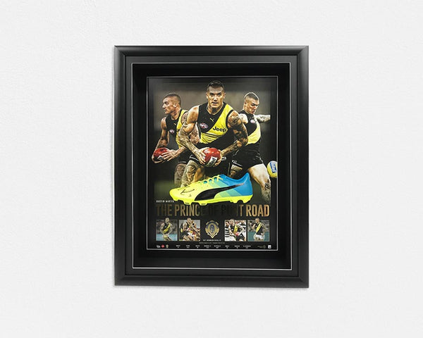 RICHMOND TIGERS – DUSTIN MARTIN SIGNED & FRAMED BOOT