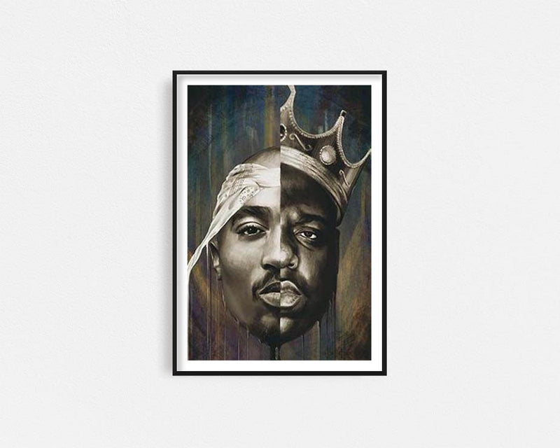 Biggie Smalls & Tupac Shakur Framed Wall Art